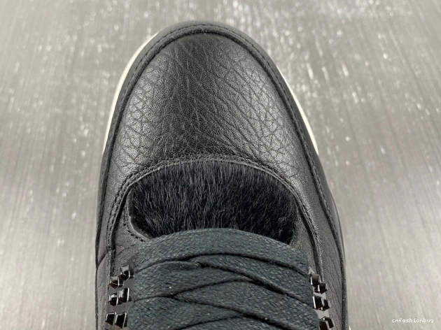 Black Jordan 4 819139-010 Retro Hair Pony 0824